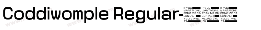 Coddiwomple Regular字体转换